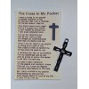 The Cross In My Pocket poem card with a BLACK & SILVER Pocket Cross