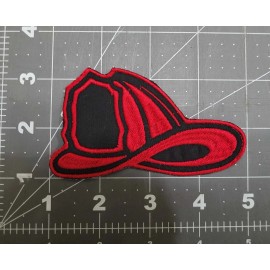 EmbroideryByZevotek Fireman Hat Iron on Sew on Patch Jacket Tag Firefighter Hat