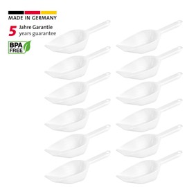 Westmark Baking / Weighing / Filling Scoops, Pack of 12, Capacity: 125 ml each, Plastic, Halvar, White, 909122E2