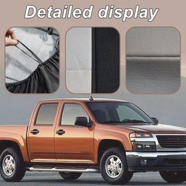ESMING 60/40 Front Split Bench Seat Covers with Console Armrest Truck Seat Cover Fit for Chevy Colorado GMC Canyon 2004 2005 2006 2007 2008 2009 2010 2011 2012-Light Gray