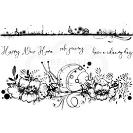 Creative Expressions Designer Boutique-Woodland Walk Collection-Slow Jo Snail-Clear Stamp, A6 size set