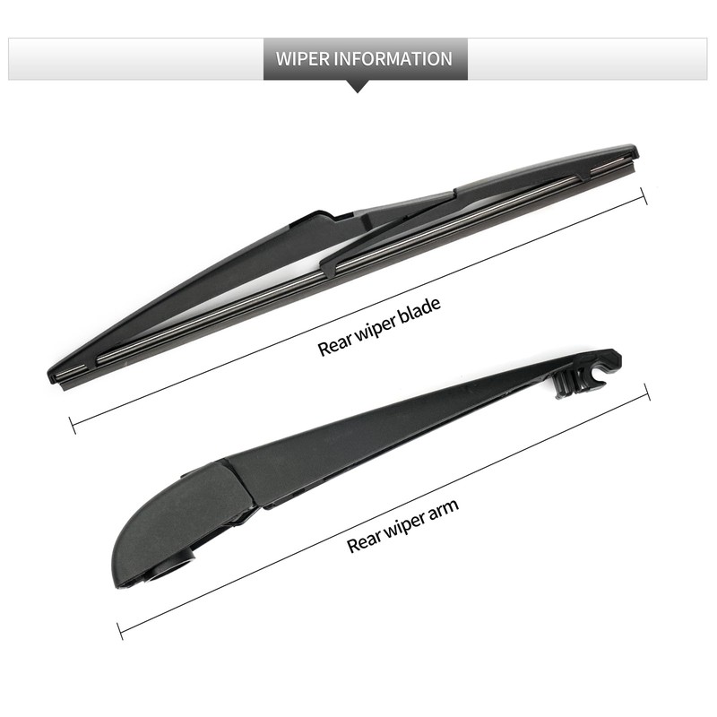 GARDIMU Rear Wiper Blade Assembly, Back Windshield Wiper Blades Arm