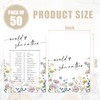 JarThenaAMCS 50 Sheets Wildflower Bridal Shower Game Cards Floral Double