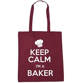 Hippowarehouse Keep Calm I'm a Baker Tote Shopping Gym Beach Bag 42cm x38cm, 10 litres
