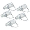 5Pcs Hydraulic Testing Adapter Thread Test Coupling Connectors Pressure Measuring