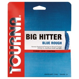 TOURNA Big Hitter Blue Rough - Juego de Cuerda de Tenis de poliéster con Giro máximo