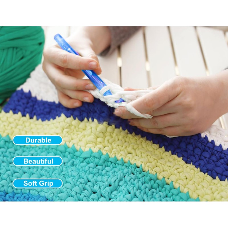 Weabetfu 25mm Large Crochet Hook,Huge Crochet Hooks for Chunky Yarn,Ergonomic