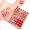 12 Colors Matte Nude Lipstick Set Velvety Long Lasting Non-stick