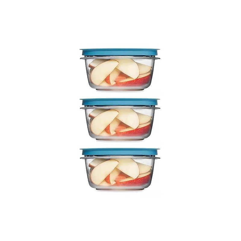 Utensilux Storage Containers, Easy Find Lids, Teal, 5 cup, Flex