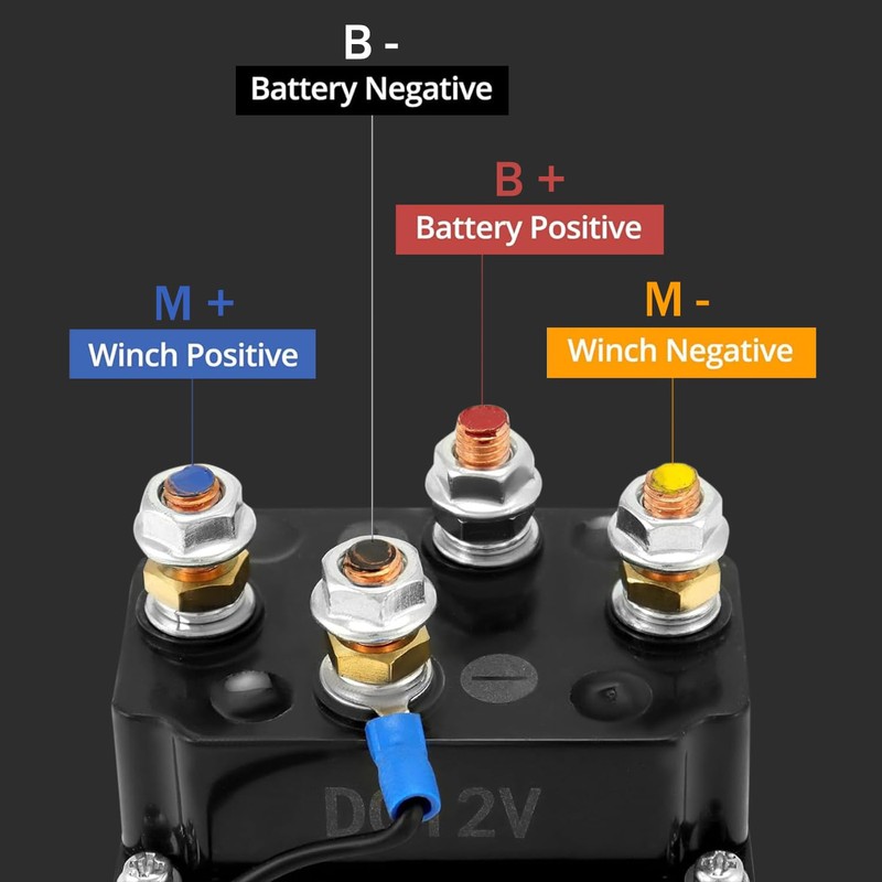 Wireless Winch Remote Control Kit,12V 250A Winch Solenoid Relay Contactor