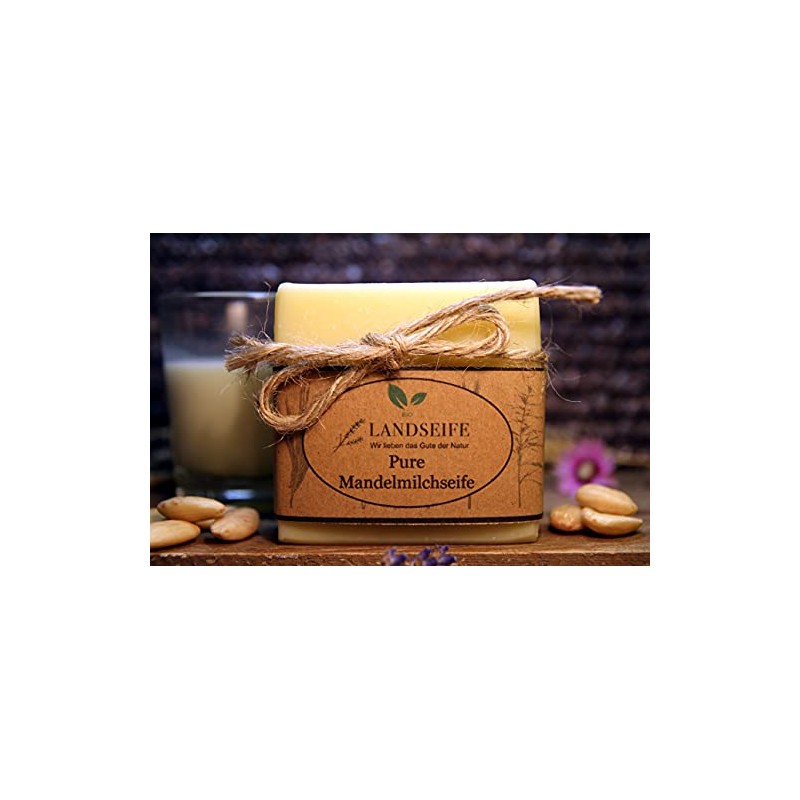 Landseife Pure organic almond milk soap - handmade organic natural