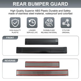 Stainless Steel Door Sill Protector for Ford Ranger 2025 2024 Door Entry Guard (Black)
