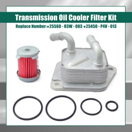 YUXIVCNE 25560-R3W-003 Transmission Oil Cooler Filter Kit Replacement for Honda for Civic 1.8L 2.0L (2014-2024) for HR-V 1.8L (2016-2021) Replace 25450-P4V-013, with Gasket