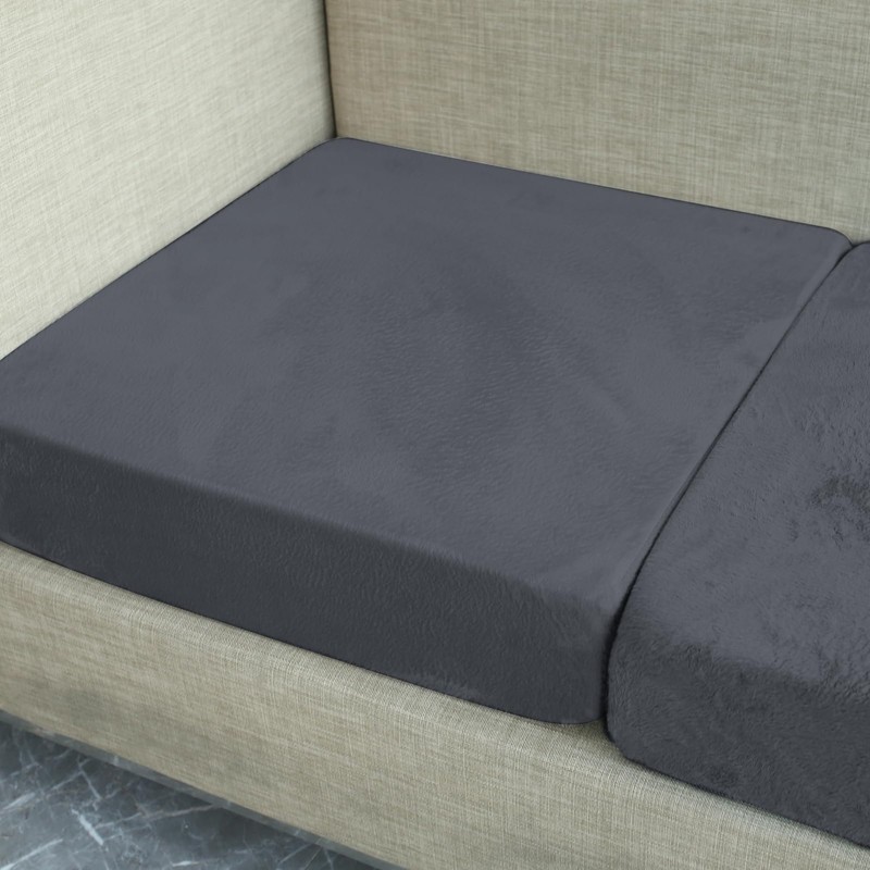 Teynewer Sofa Seat Cushion Cover, Sofa Cushion Slipcovers Stretch Velvet,