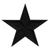 Star Black Sew-On / Iron-On Patch 8.5 x 8.5 cm