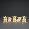 Konstsmide LED Acrylic Pigs Set of 5, Transparent, 40 Warm