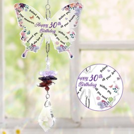 KAAYEE 30th Birthday Gifts for Women, Delicate Butterfly Crystal Suncatcher Gift for Her, Unique 30 Years Old Presents for Wife Sister, 1995 Birthday Gift for Friend Bestie Female