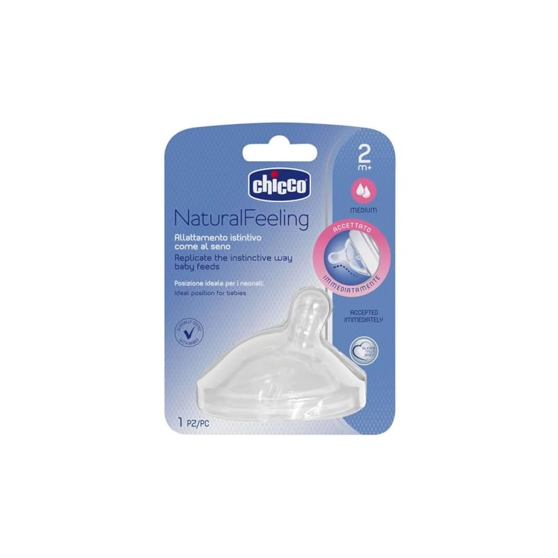 Chicco Tetina flujo medio Natural Feeling 2+ meses