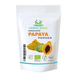 Herbal Magic's Organic Green Papaya (CARICA) Fruit Powder (Half Ripened) Give Your Smoothies That Extra Wow ! Natural Face Mask -Free from fillers-100g