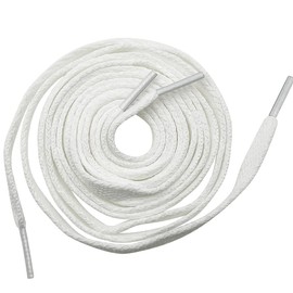 Sukmax Flache Schnürsenkel, flache Sportschuhe, Schnürsenkel, für Wanderschuhe, Turnschuhe, Turnschuhe, Schnürsenkel, mehrere Farben, Längen, weiß, 100