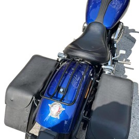 Rear Fender Solo Luggage Rack Exact Fit for HD Dyna Street Bob FXDB Super Glide FXD 2006-2017,Parts Accessories, Gloss Black Powder Coated Finish