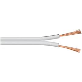 electrosmart 20m White Loud Speaker Cable Wire - Multi-Strand Ideal for Car Audio & Home HiFi - Outside Dimensions of Cable: 4mm x 2mm