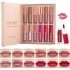 10Pcs Lápiz Labial Líquido con 2 Glitter Labial Set de