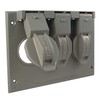BELL 3-Gang Gray Weatherproof Electrical Cover 5093-0, Outdoor Outlet Cover