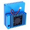 Blue Aluminum Alloy Mini Router Shell Case with Cooling Fan