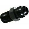 Rodspeedracing Straight Adapter 4 AN to 1/8 NPT Fitting Black Aluminum