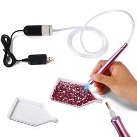 BTFO Elektrisches Zubehör Diamantmalerei mit Vakuum, Vakuumstift für Diamantmalerei mit Ablage Ohne Wachs Kunstbedarf für DIY Bastelarbeiten