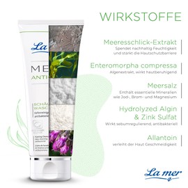 La mer MED+ Anti-Spot Foaming Wash Cream - Mild Cleansing Against Blemished Skin - Frees the Skin of Disturbing Shine - Sebum Regulating and Antibacterial - Improves Skin Complexion - 100 ml