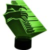 Piano Keyboard W. Hands - 3D LED LAMP Optical Illusion