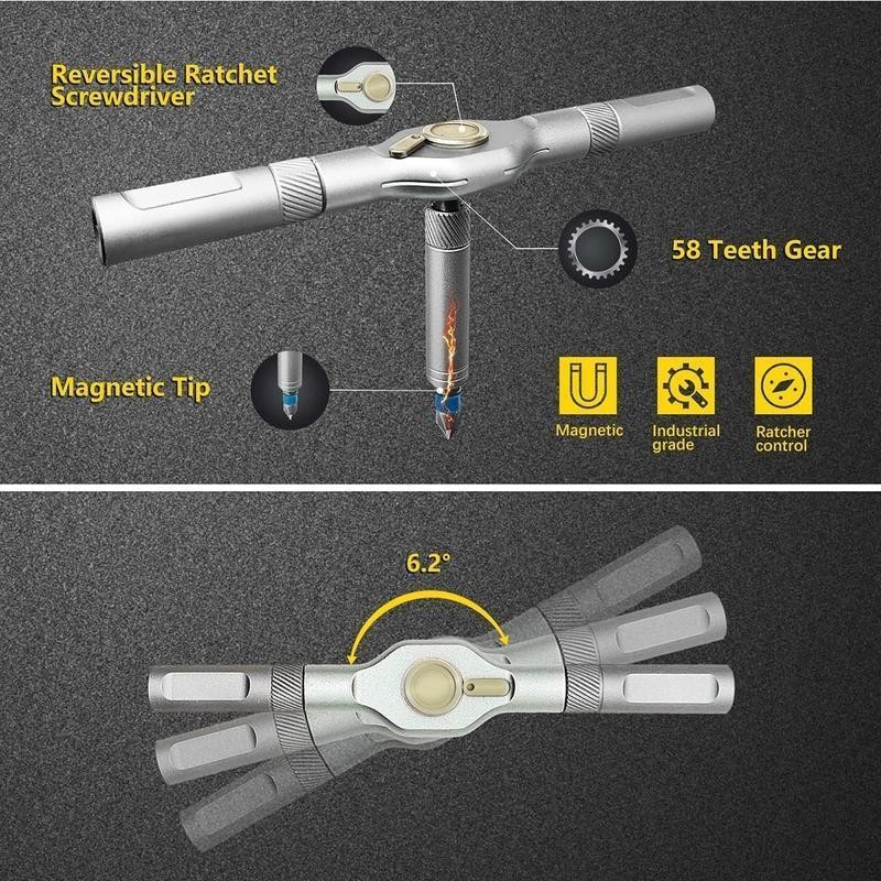 24 in 1 Screwdriver Set, Multipurpose Switchable Screwdriver Shape Tool