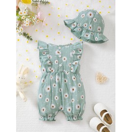 UUAISSO Neonata Vestiti Manica Lunga Volant Tuta Bowknot Pagliaccetto Infantile Ragazze Autunno Inverno Abiti Senza maniche verde 0-3 mesi