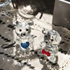 H&D HYALINE & DORA 2 Stück Kristall Baby Bär Figur