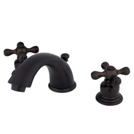 Kingston Brass KB965AX Victorian Widespread Lavatory Faucet with Metal Cross Handle, Oil Rubbed Bronze