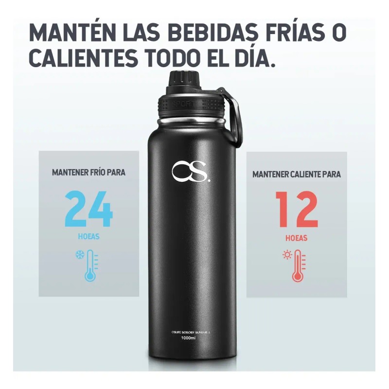 Termo De Acero Doble Pared Inoxidable Con Fría/caliente 34oz
