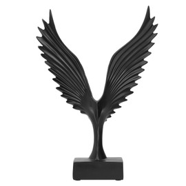Angel Wing Resin Craftwork Sculpture Decoration Desktop Ornament Abstract Eagle Home DecorBS086 Black