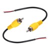 sourcing map 6 Inch Flat Yellow RCA Male Plug Jack