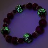 Gold Stone Luminous Firefly Glass Pink Bracelet, Okinawa, Souvenir, Power
