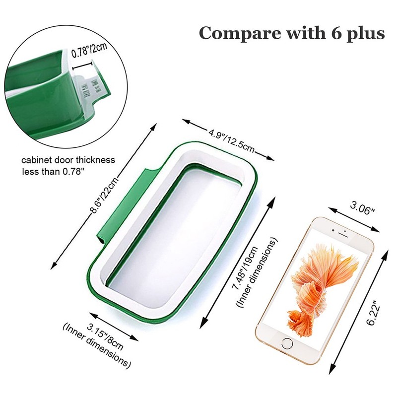 Lunies Over the Cabinet Plastic Trash Bag Holder for Kitchen,