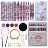 Mdoker Interchangebale Circular Knitting Needles Set 13 Pair Round Metal