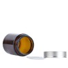 4 Pcs 3.4 oz Amber Glass Jars with Lids and