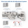 Chibery 50 Pack 3/4" Full Overlay Soft Close Concealed Hinge