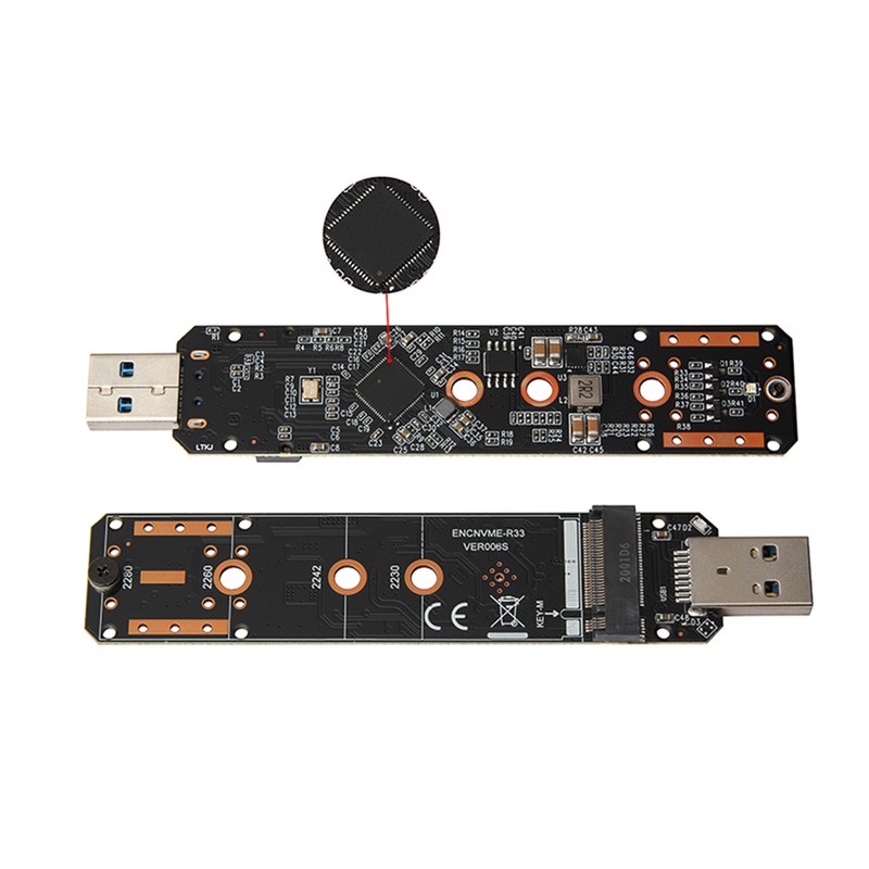 Adapter Card USB3.1 to M.2 NVME/SATA Pcie Adapter for USB