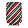 Coolie Junction Christmas Stripes Collapsible Can Coolie; Holiday