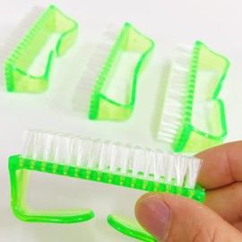 SQULIGT 4Pcs Nail Brushes for Cleaning Fingernails, Manicure Tools Scrub Brushes Kit, Toenail Brush to Clean Under Nails Pedicure Foot Small Brush Women Men (Green)