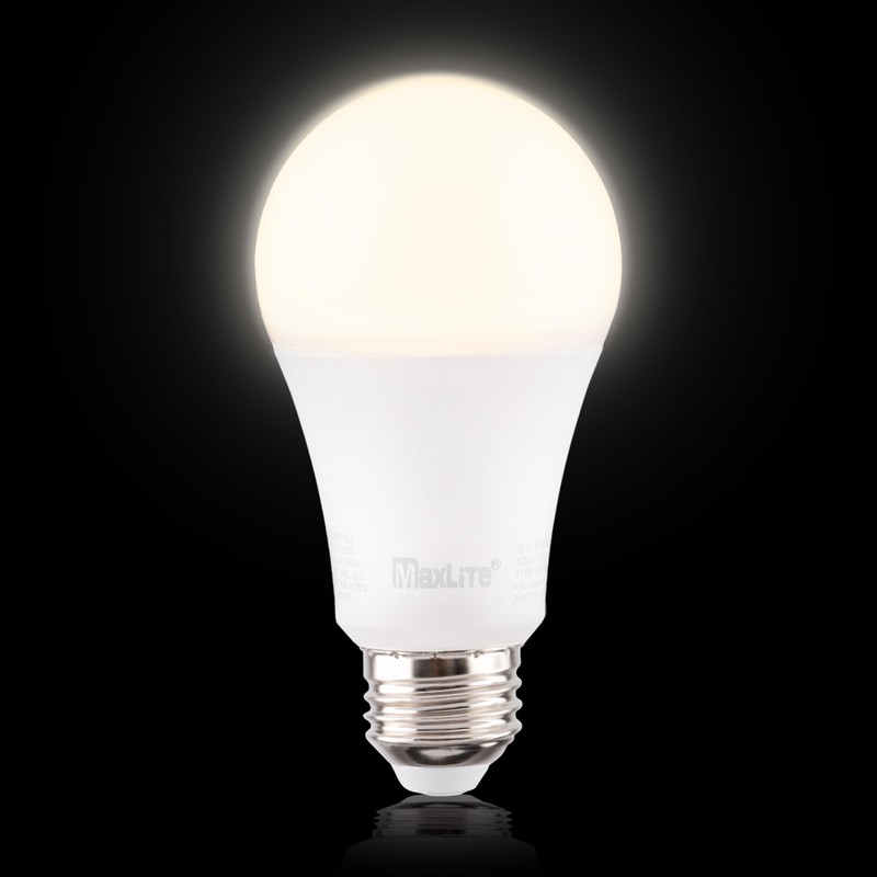 MaxLite E11A19DLED27/G8 11W LED A19 Bulb, White Finish, LED Light