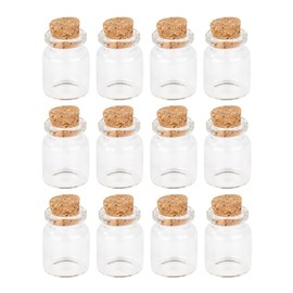 Ideen mit Herz Mini Test Tubes with Corks, 5 ml, Diameter 2.1 cm, 3 cm High, Pack of 12